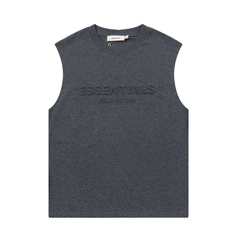 FOG Double Line ESSENTIALS Three Dimensional Letter Logo Summer Trendy High Street Loose Casual Sleeveless T-shirt Tank Top (16)