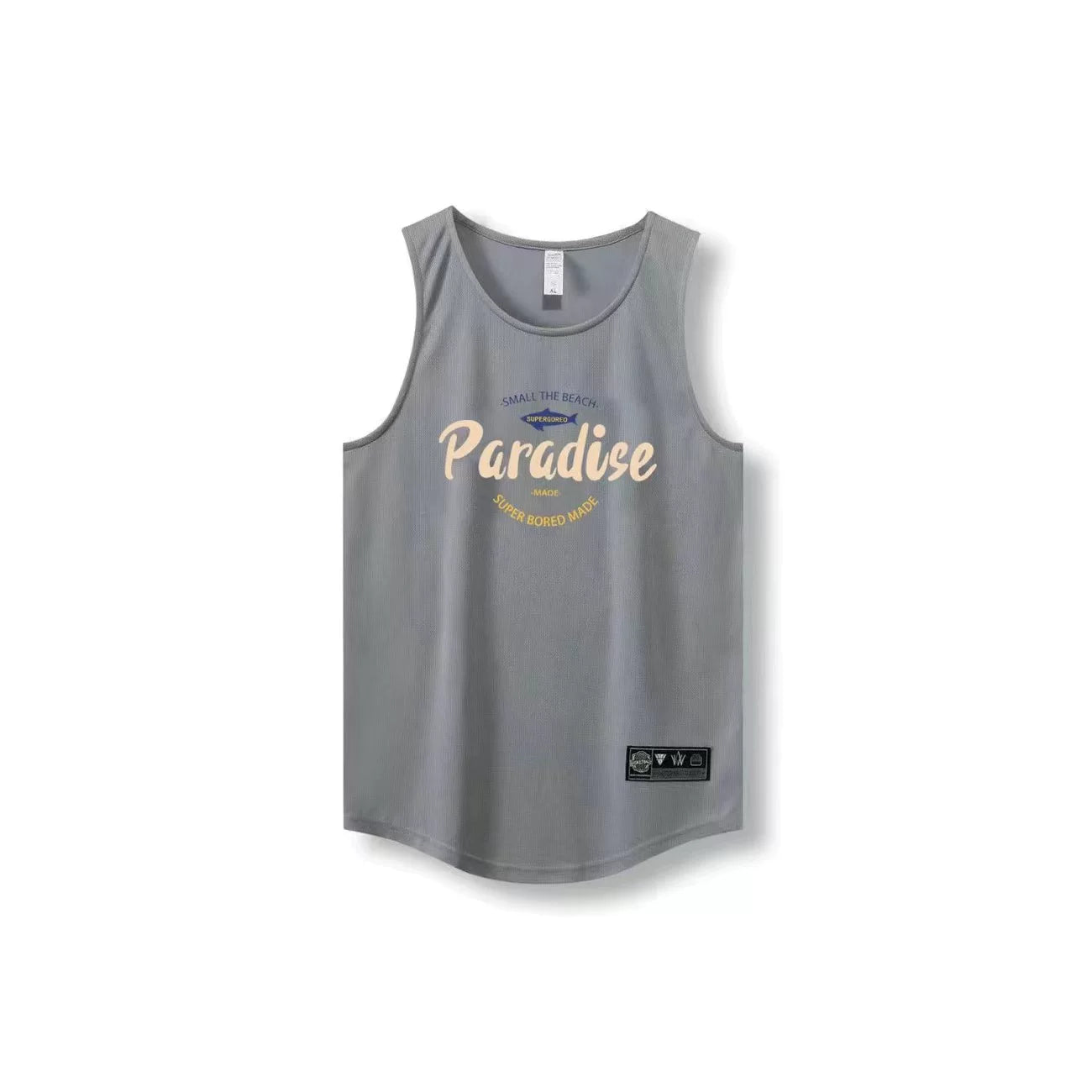American summer men's new minimalist mesh breathable loose sports vest casual shoulder sleeveless T-shirt pitching suit