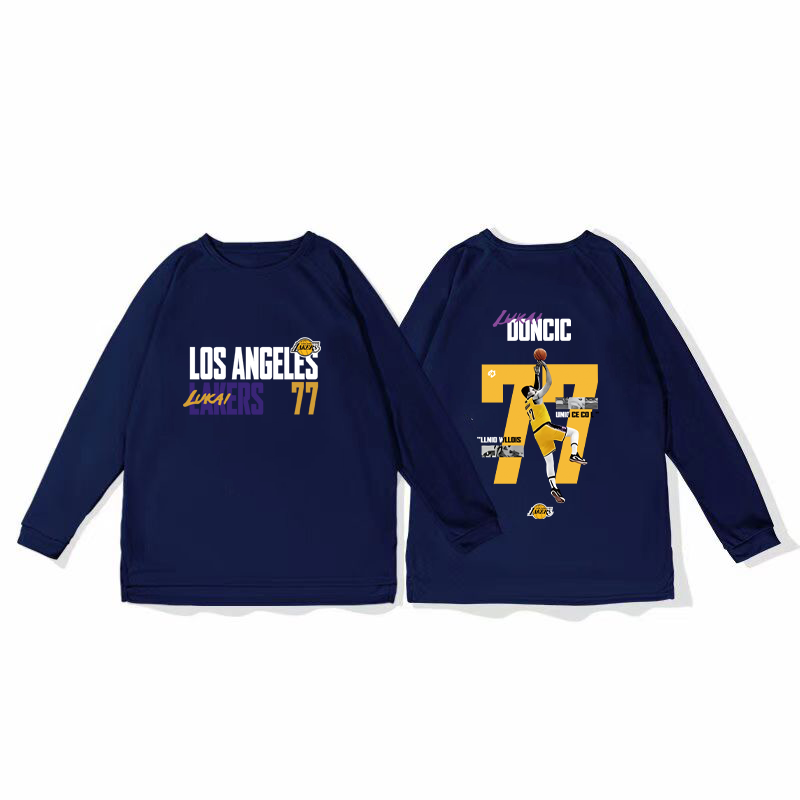 Lakers Dongqi basketball training uniform, quick drying sports top, autumn and winter running fitness shooting suit, long sleeved loose winter