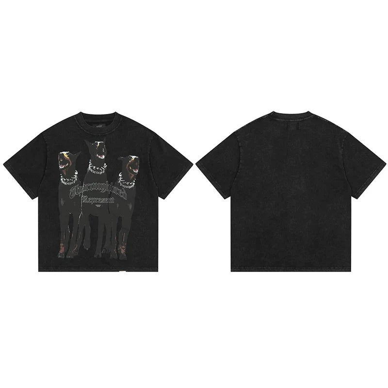 Represent "Thoroughbred" Doberman Graphic T-Shirt - Black