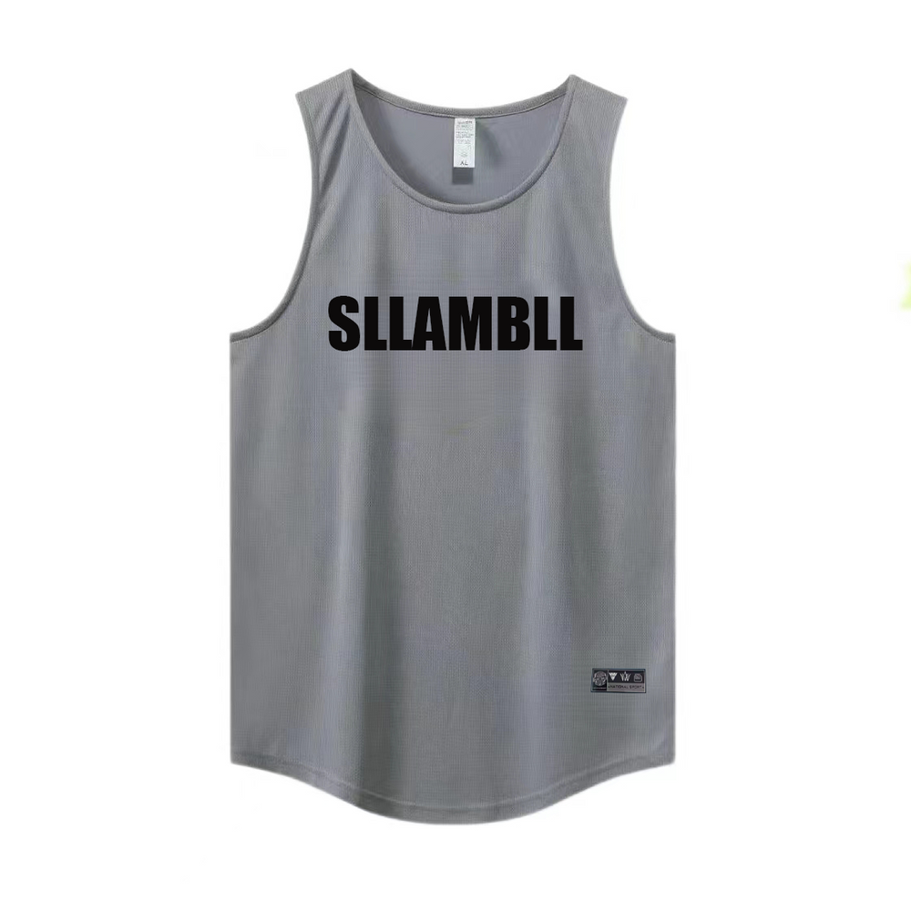 Basketball Quick drying Mesh American Training Fitness Tank Top Shooting Summer Loose Round Neck Breathable and Moisture Absorbing Running Sleeveless