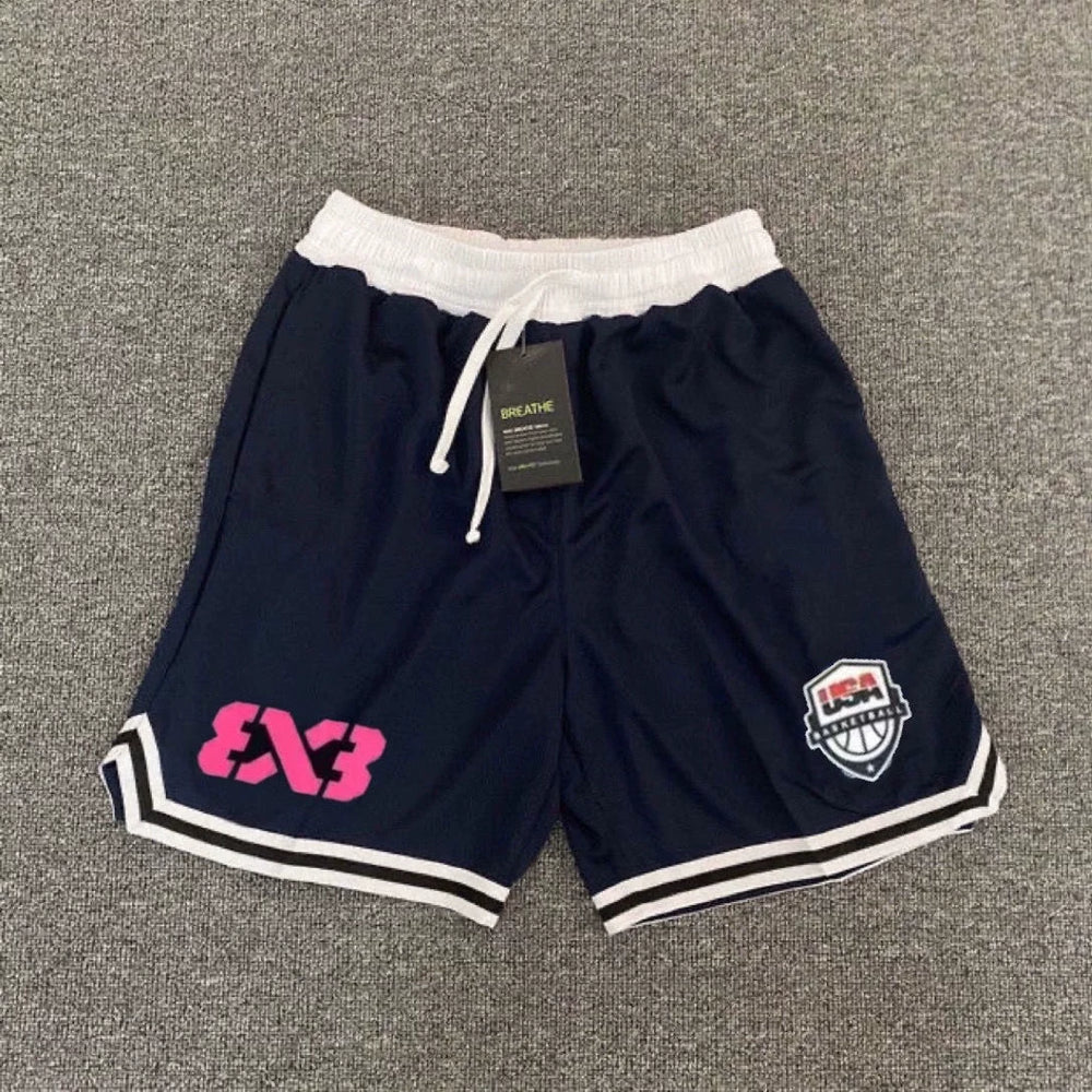 American shorts basketball 3v3 training five point shorts quick drying mesh three on three master tournament sports loose casual pants