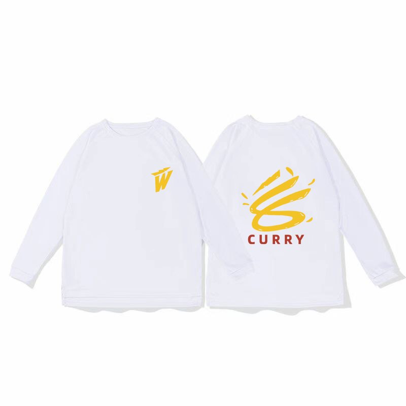 Curry's new mesh quick drying sports shoulder long sleeved T-shirt for men's training, American shooting suit for running, breathable autumn and winter