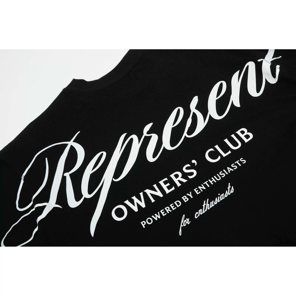 Representative back cursive letter short sleeved American niche fashion brand high street summer pure cotton loose fitting men's and women's T-shirt