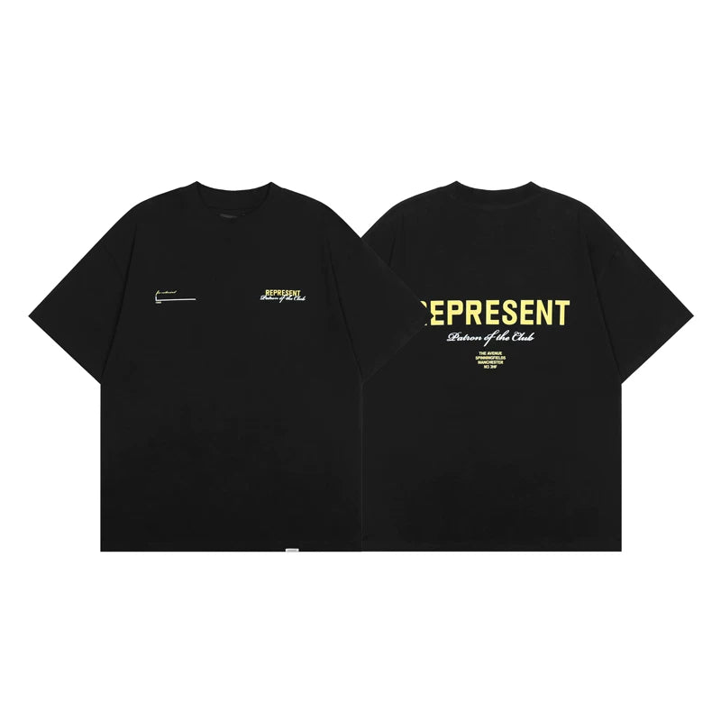 Representative Short sleeved American High Street Leisure Summer Limited Edition Slogan Printed Cotton Loose Trendy Brand Couple T-shirt