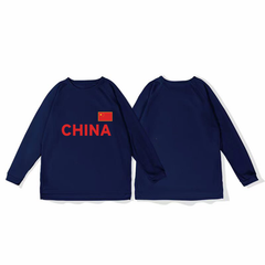 Chinese national team mesh quick drying sports shoulder long sleeved t-shirt basketball training shooting suit running breathable fitness