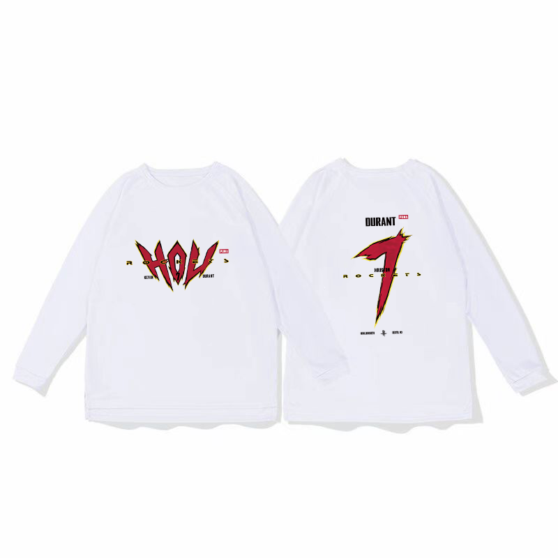No.7 Durant basketball training suit, quick drying sports top, autumn and winter running fitness shooting suit, long sleeved loose winter