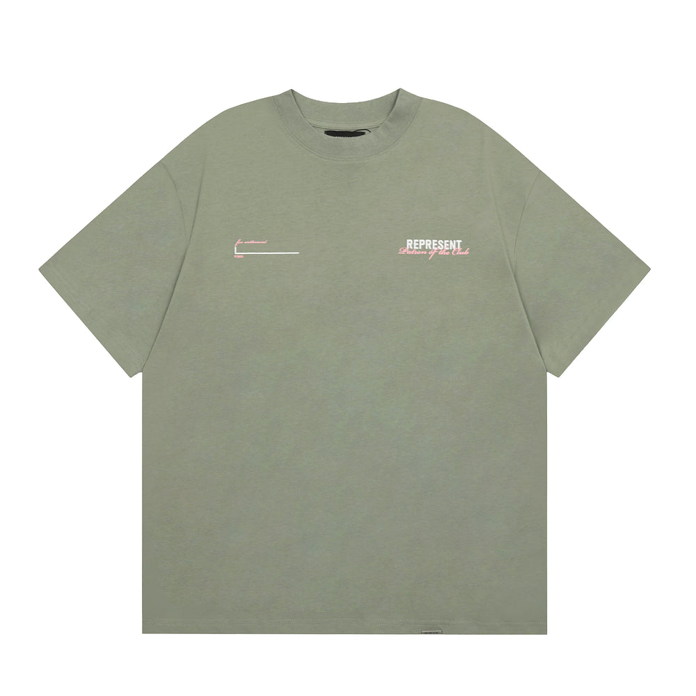Representative colored letter slogan short sleeved American niche trendy brand high street summer pure cotton loose fitting men's and women's T-shirt