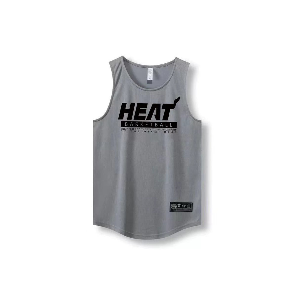 American sports vest men's summer quick drying mesh breathable round neck top training clothes fitness basketball clothes heat team uniform