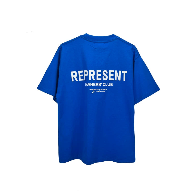 ReportENT letter short sleeved niche trendy brand Wang Jiaer's high street American loose summer couple T-shirt for men