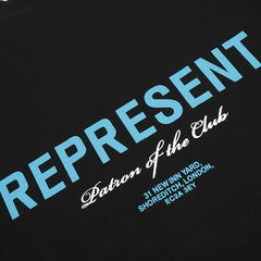 Representative Blue Slogan Letter Short Sleeve American High Street Casual Summer Cotton Loose Trendy Brand Couple T-shirt