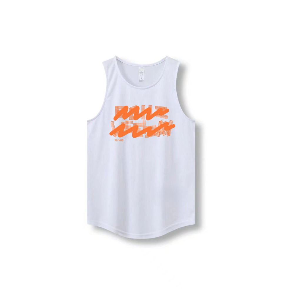 New Ins trendy brand summer ice silk cool sensation quick drying mesh breathable versatile men's and women's sleeveless camisole trendy