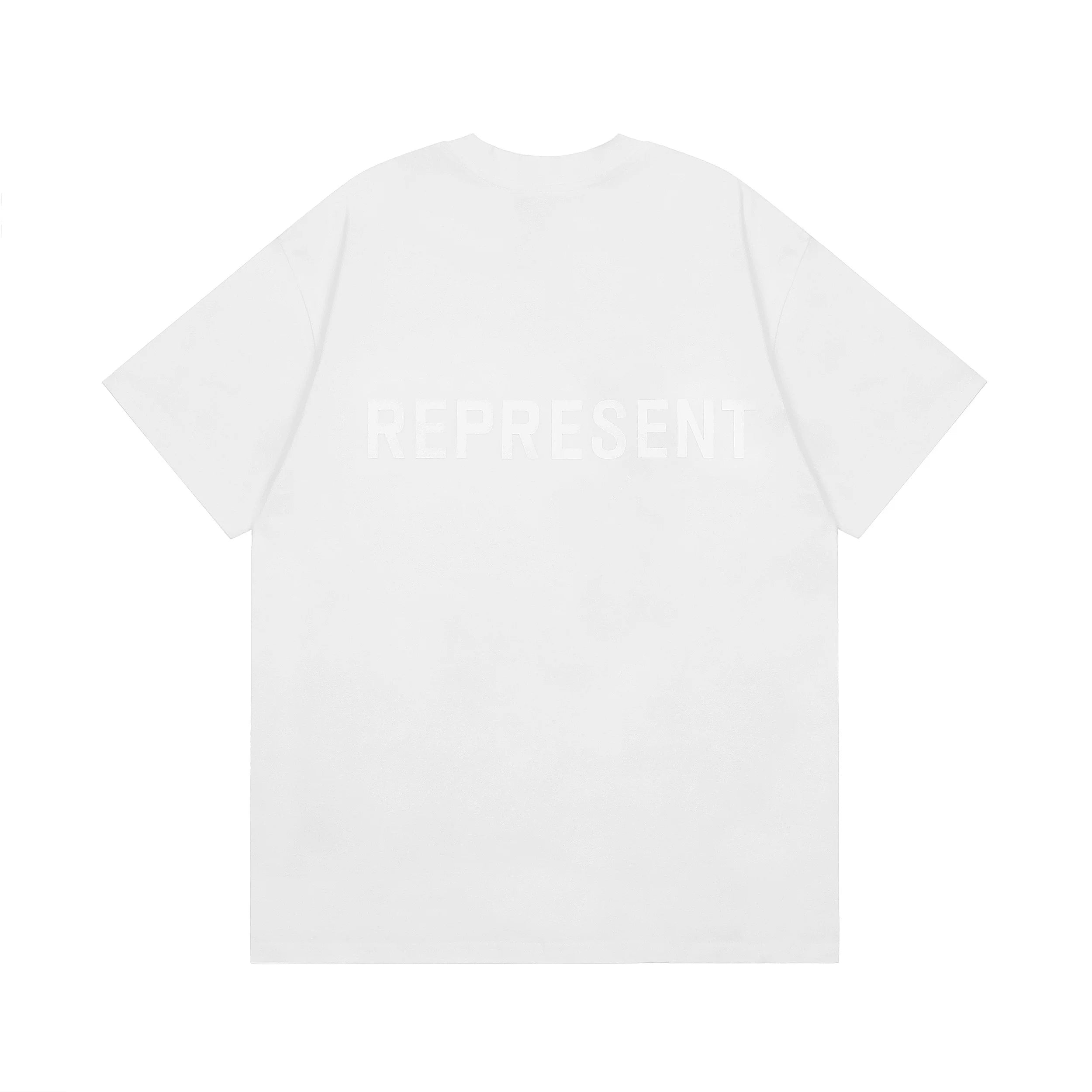 Representative slogan letter three-dimensional silicone short sleeved American niche fashion brand high street loose couple T-shirt for men and women