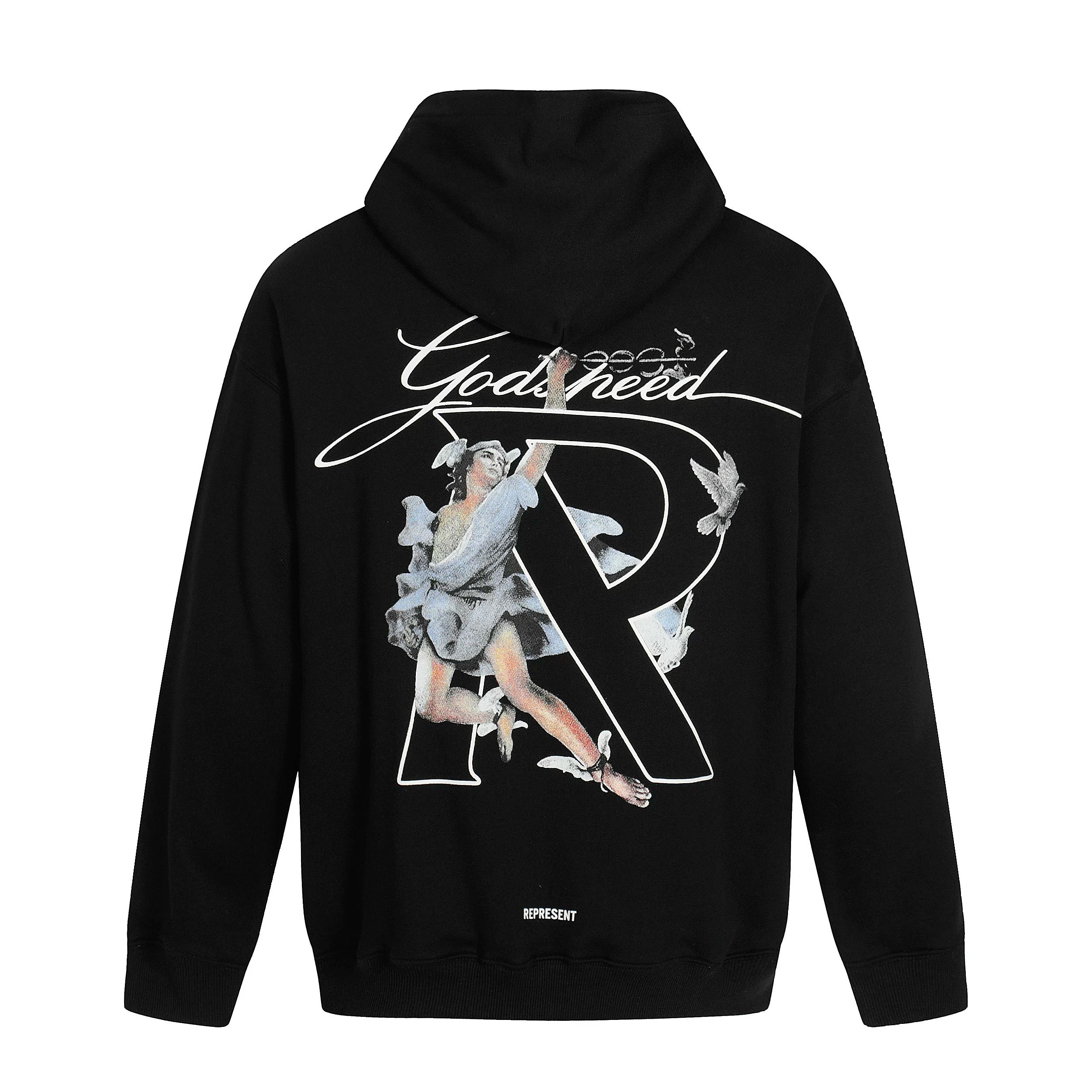 REPRESENT Big R Letter Angel American Trendy Brand Hoodie High Street Hip Hop Loose Casual Couple Style