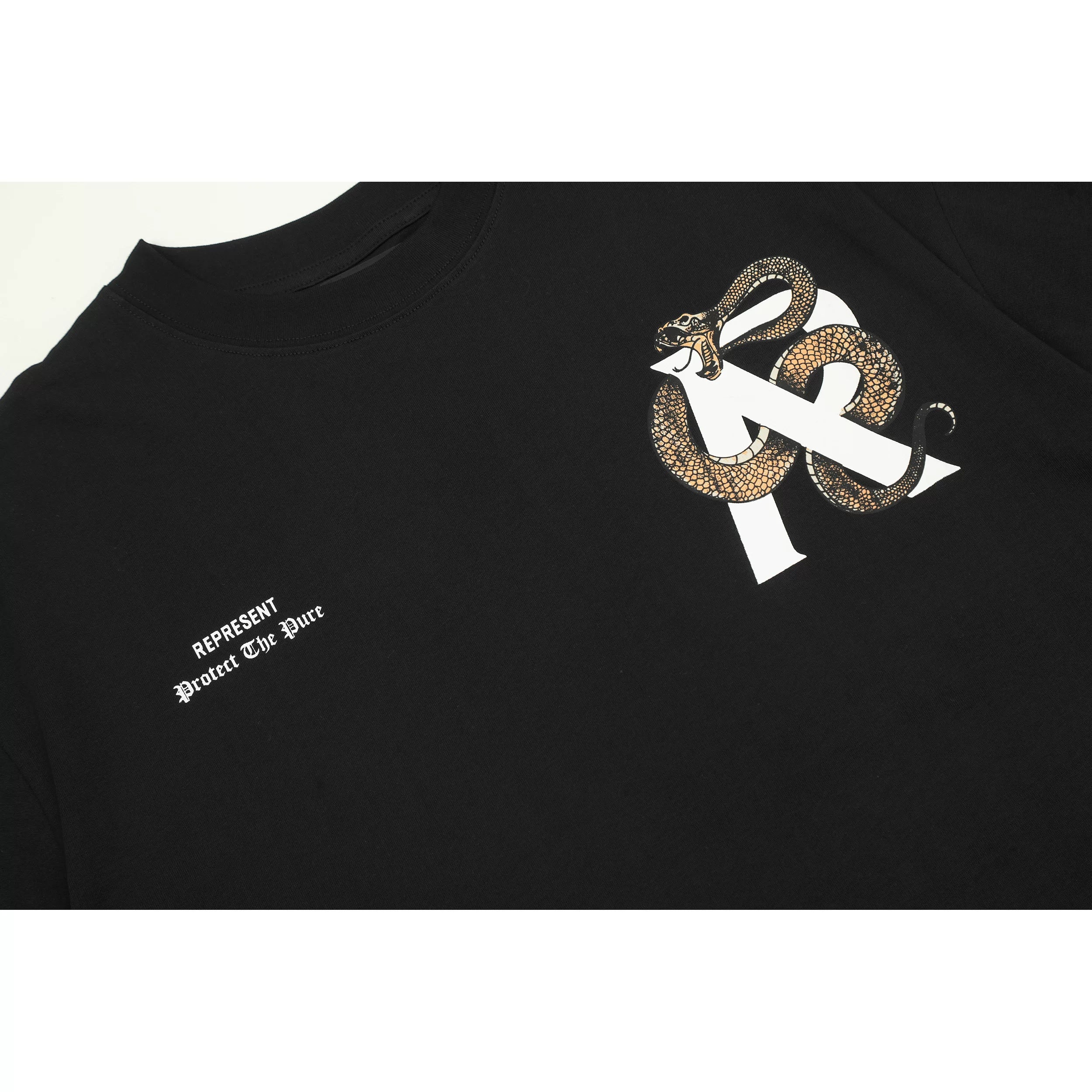 Representative Python R Letter Short Sleeve REP American Niche Trendy Brand High Street Summer Cotton Loose Men's and Women's T-shirt