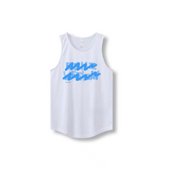 New Ins trendy brand summer ice silk cool sensation quick drying mesh breathable versatile men's and women's sleeveless camisole trendy