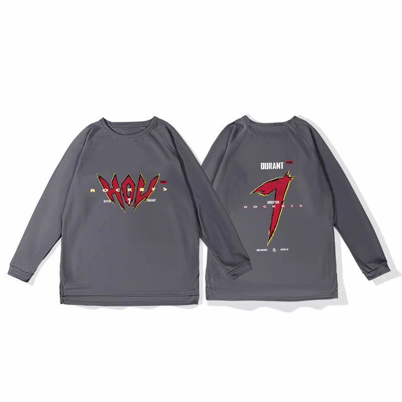 No.7 Durant basketball training suit, quick drying sports top, autumn and winter running fitness shooting suit, long sleeved loose winter