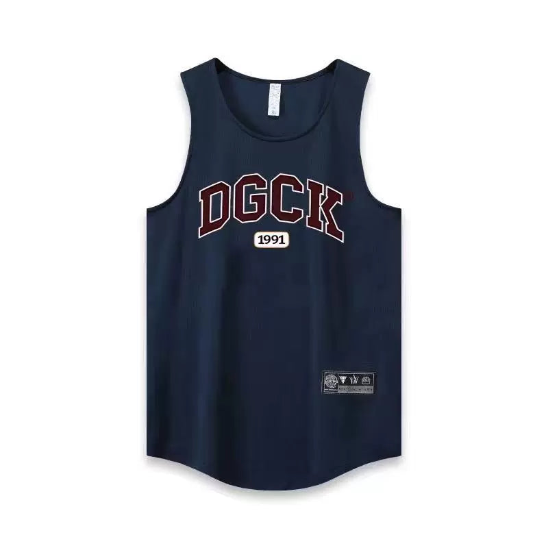 DGCK American basketball vest training summer sleeveless basketball shooting suit sports top loose fitness narrow shoulder jersey