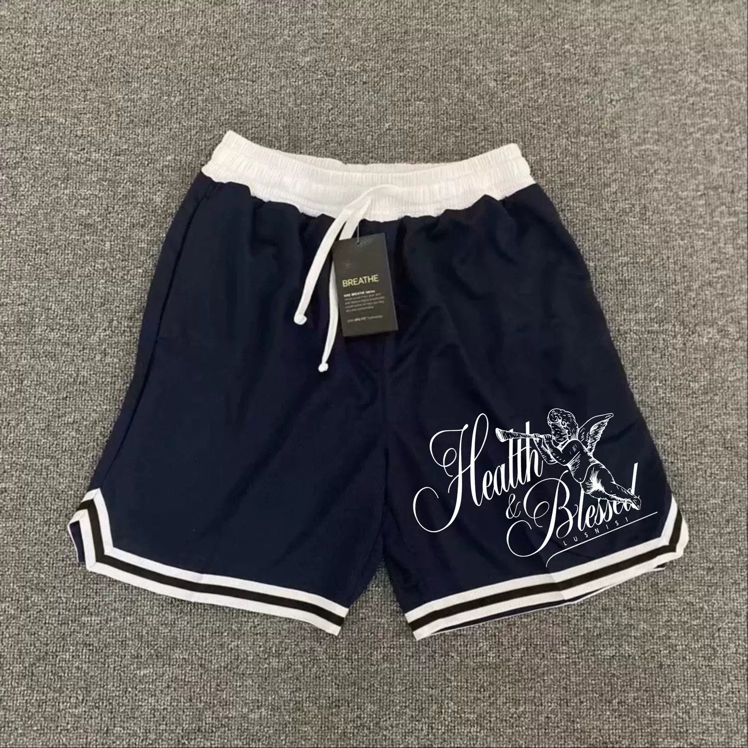 New American fashion brand high street basketball shorts, men's casual shorts, loose sports pants, quarter pants, training pants