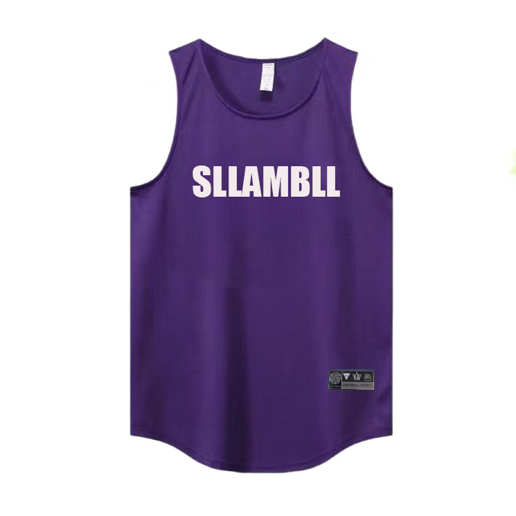 Basketball Quick drying Mesh American Training Fitness Tank Top Shooting Summer Loose Round Neck Breathable and Moisture Absorbing Running Sleeveless