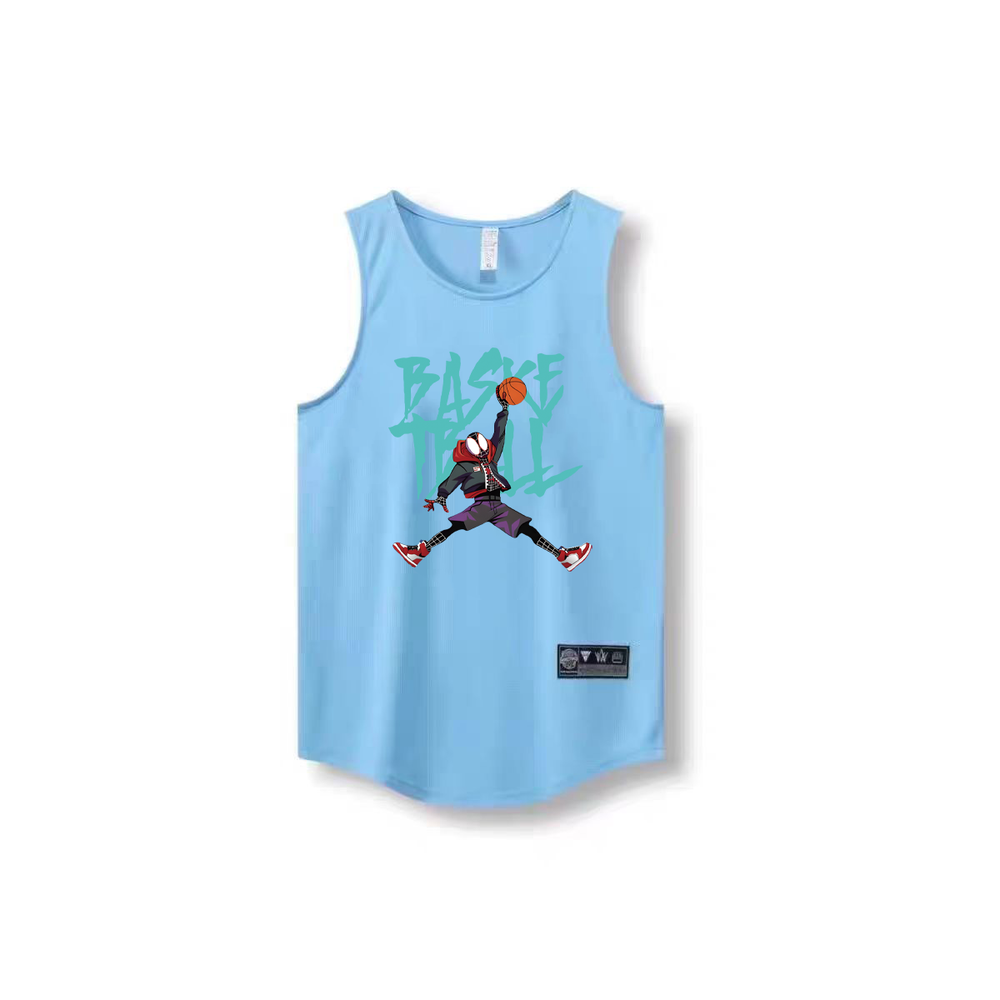 Spider Man dunk niche basketball vest training sleeveless basketball shooting suit sports loose fitness narrow shoulder jersey