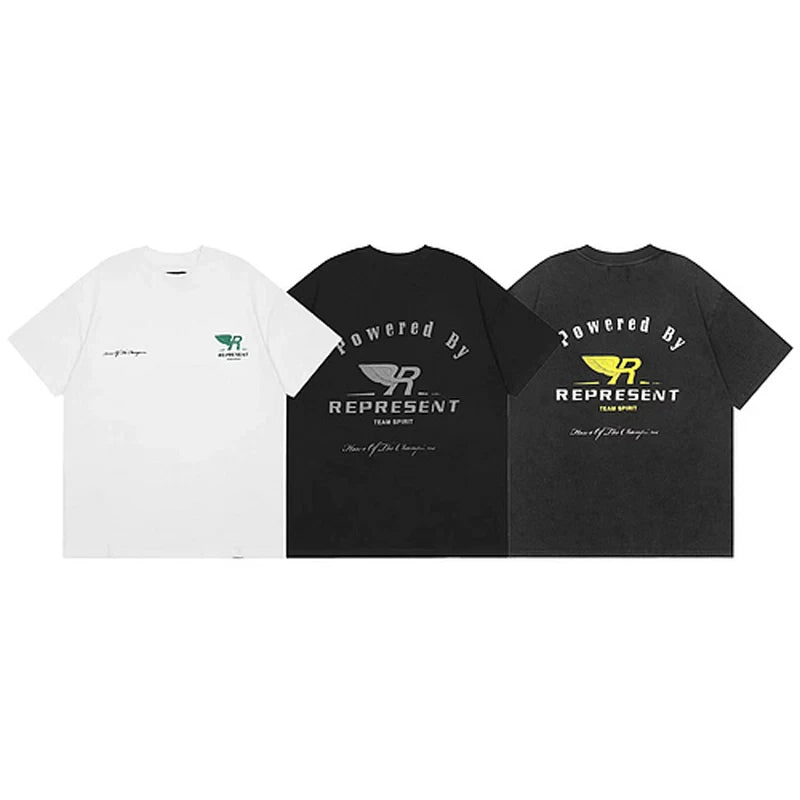 Representative relief foam letter short sleeved American high street casual summer pure cotton loose trendy brand couple T-shirt