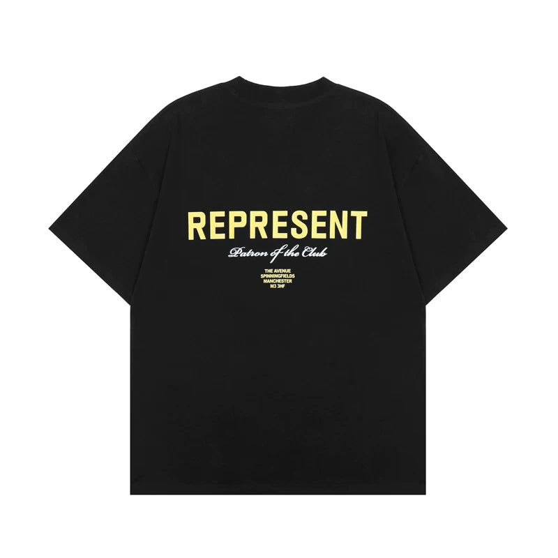 Representative Short sleeved American High Street Leisure Summer Limited Edition Slogan Printed Cotton Loose Trendy Brand Couple T-shirt