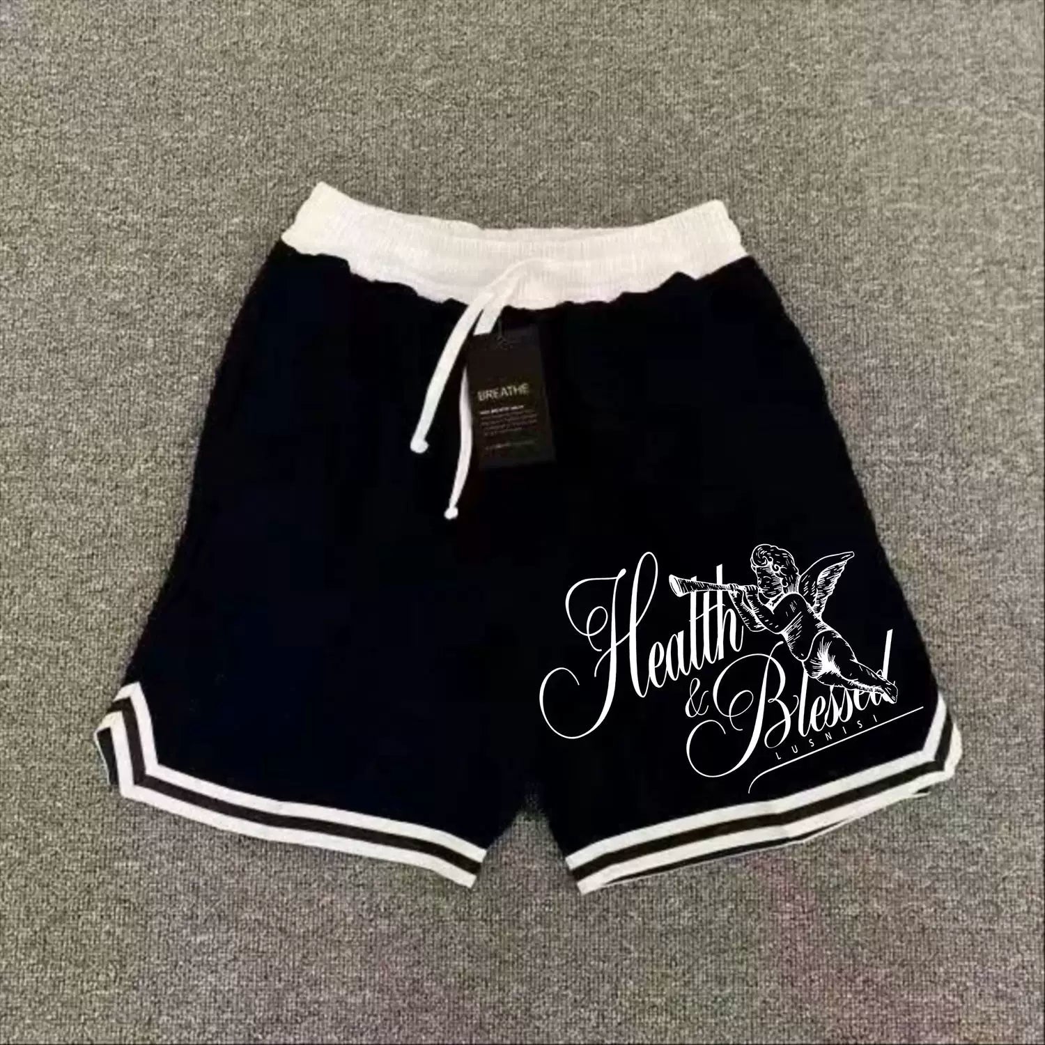 New American fashion brand high street basketball shorts, men's casual shorts, loose sports pants, quarter pants, training pants