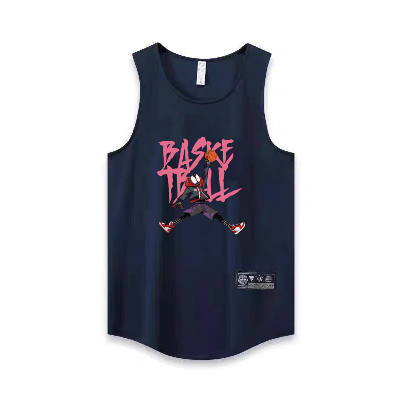 Spider Man dunk niche basketball vest training sleeveless basketball shooting suit sports loose fitness narrow shoulder jersey