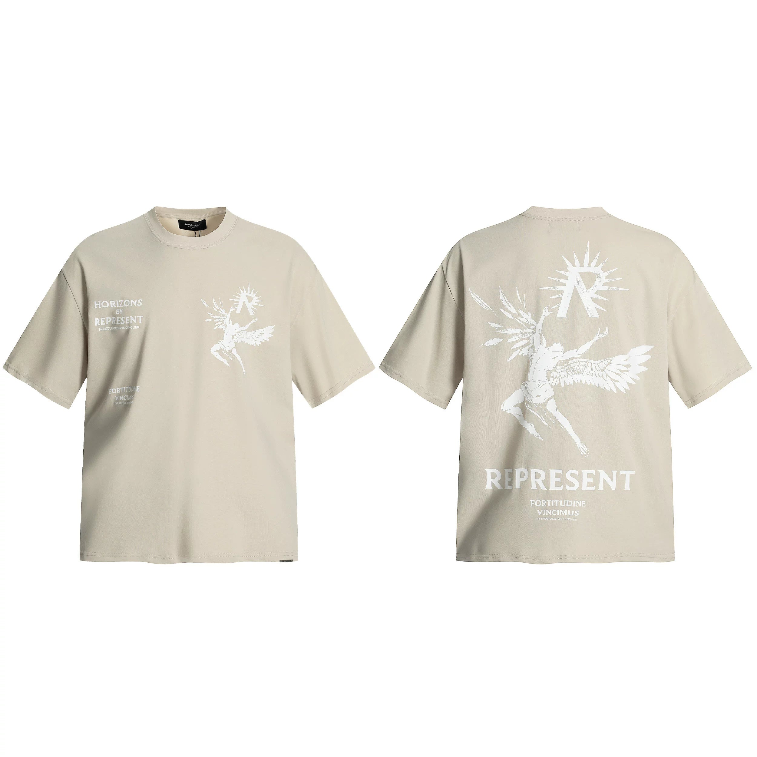 Representative angel goddess letter short sleeved American niche trendy brand high street summer pure cotton loose fitting men's and women's T-shirt