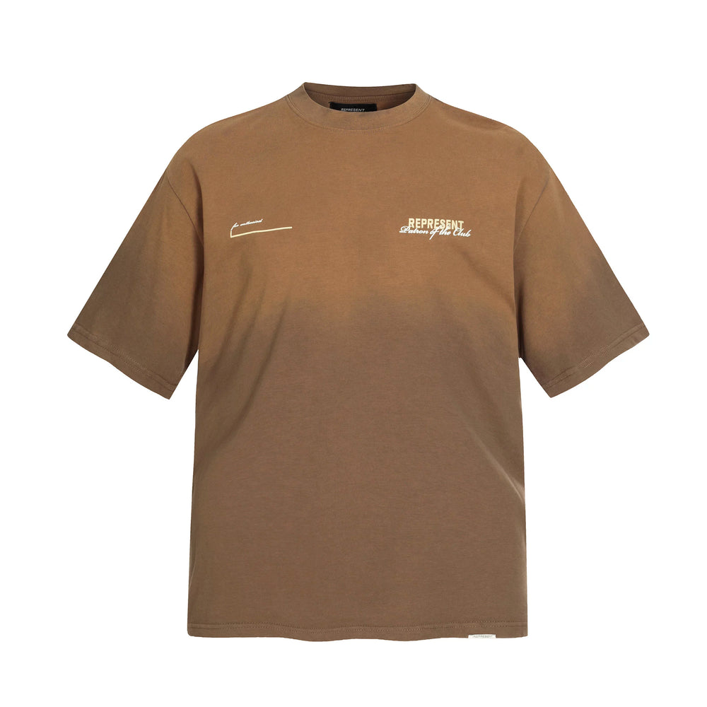 Representative letter washed spray horse chestnut craft short sleeved American niche trendy brand high street cotton loose fitting men's and women's T-shirt