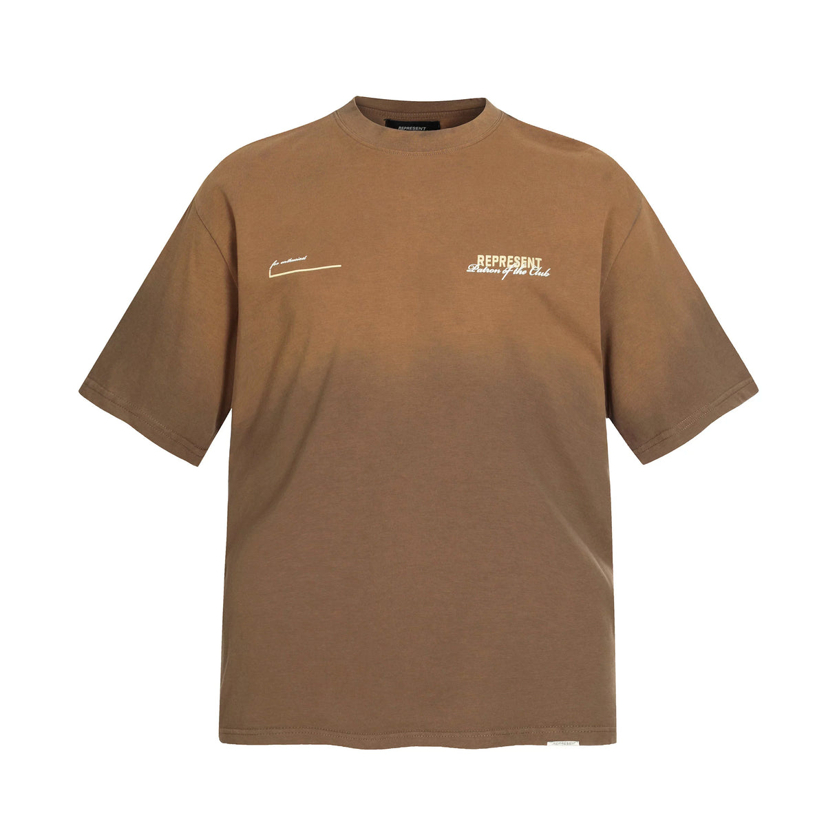 Representative letter washed spray horse chestnut craft short sleeved American niche trendy brand high street cotton loose fitting men's and women's T-shirt