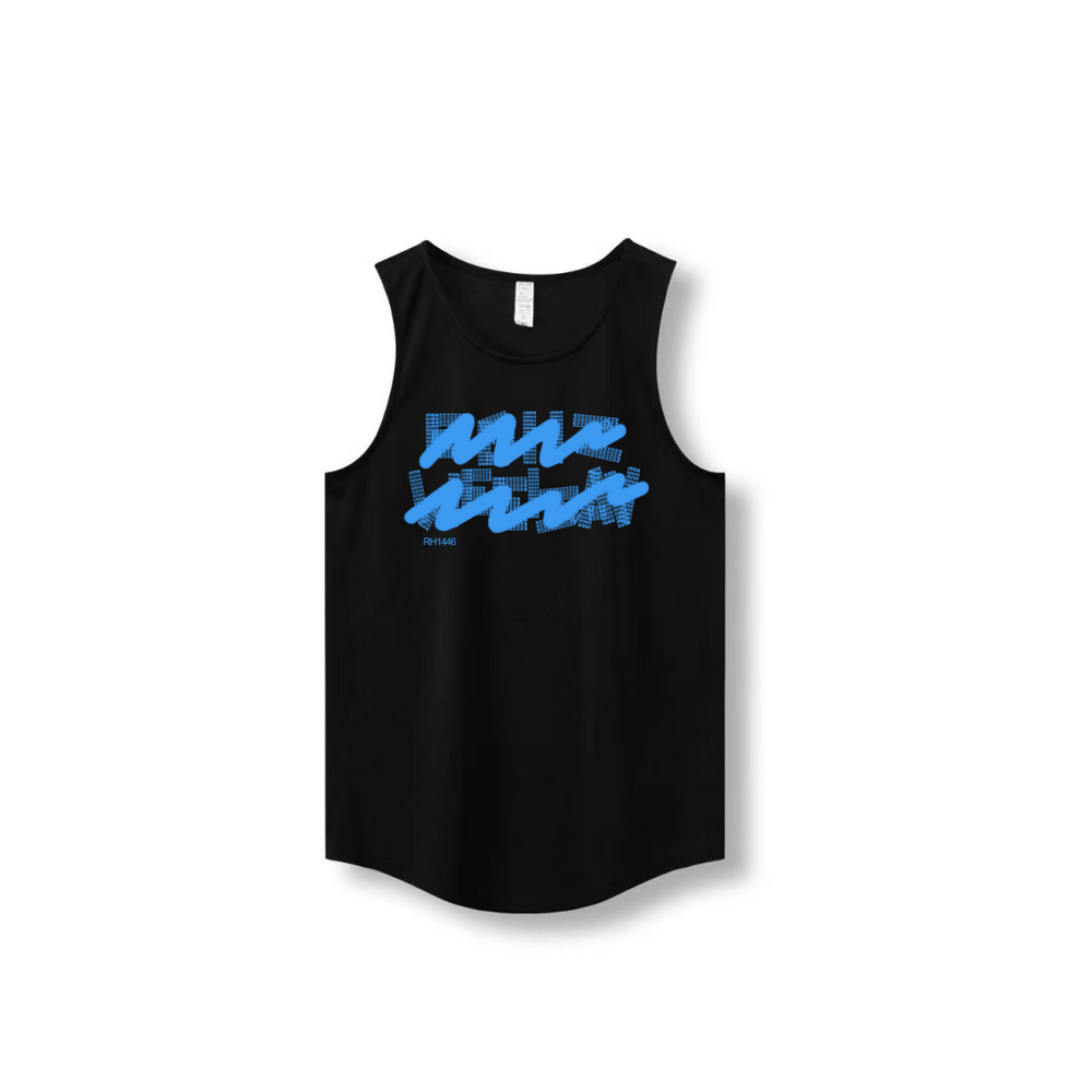New Ins trendy brand summer ice silk cool sensation quick drying mesh breathable versatile men's and women's sleeveless camisole trendy
