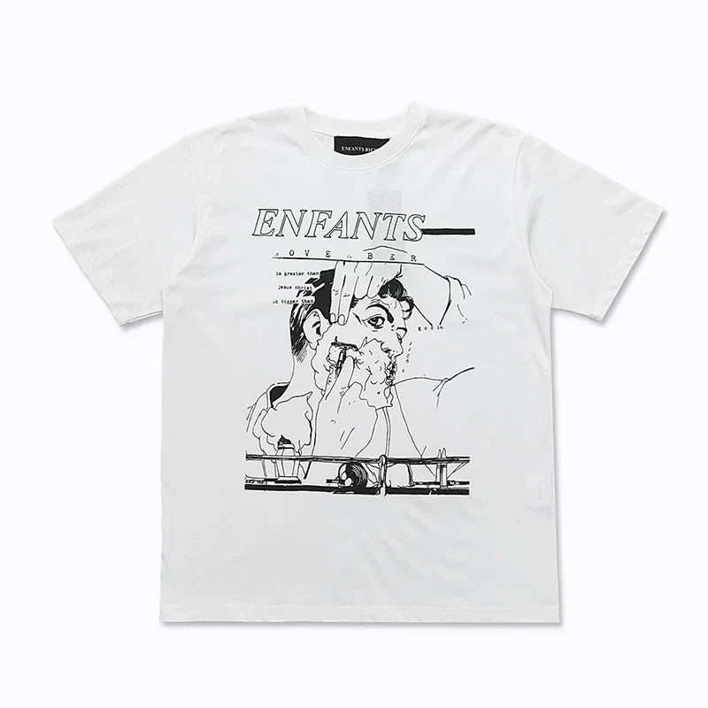 Enfants Riches Déprimés Manga/Line Art Graphic T-Shirt - White