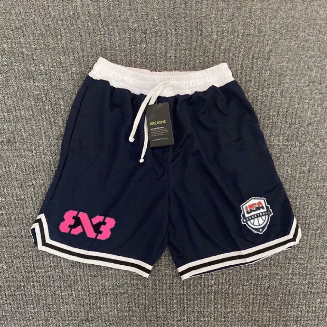 American shorts basketball 3v3 training five point shorts quick drying mesh three on three master tournament sports loose casual pants