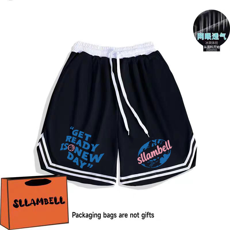 American alphabet high street casual five point sports training basketball summer loose trendy brand quick drying five point shorts