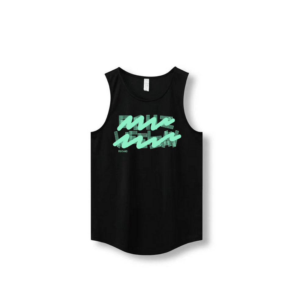 New Ins trendy brand summer ice silk cool sensation quick drying mesh breathable versatile men's and women's sleeveless camisole trendy