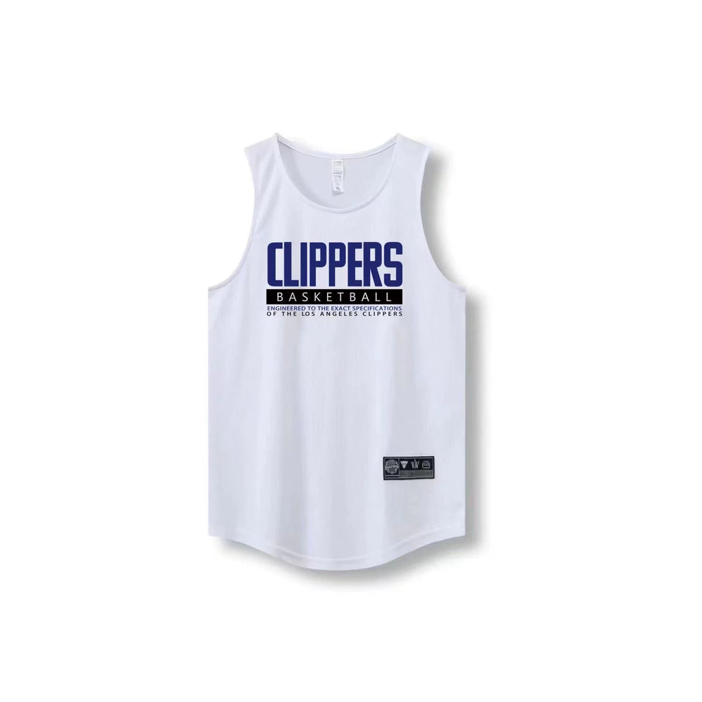 American sports vest men's summer quick drying mesh breathable round neck top training clothes fitness basketball clothes heat team uniform