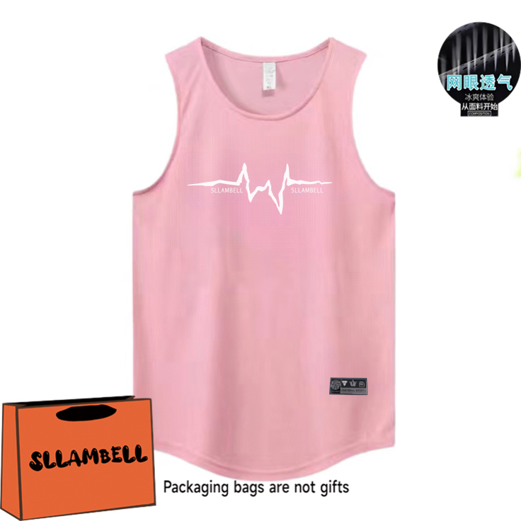 Letter print basketball quick drying mesh American training vest shooting summer loose round neck breathable and moisture absorbing sleeveless