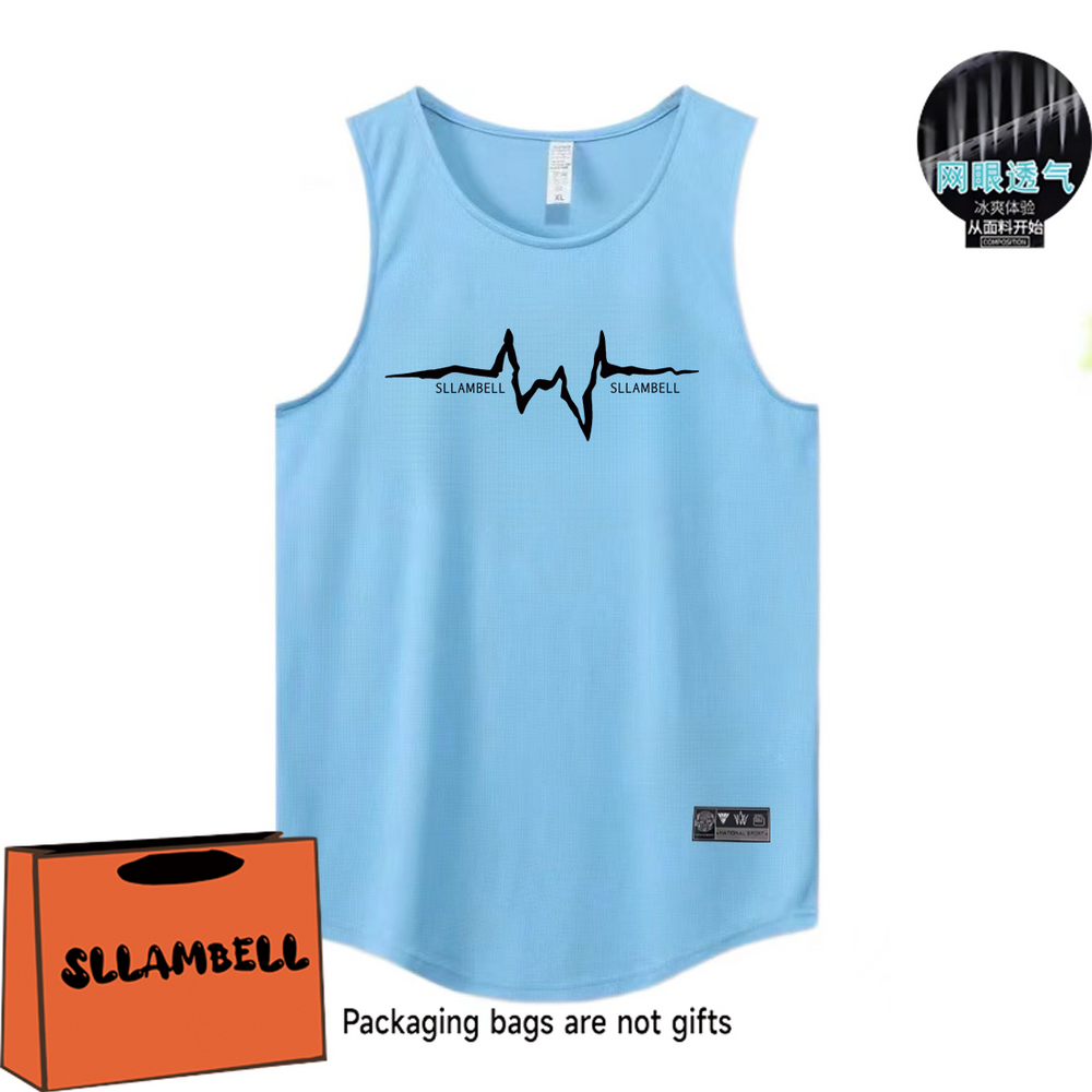 Letter print basketball quick drying mesh American training vest shooting summer loose round neck breathable and moisture absorbing sleeveless