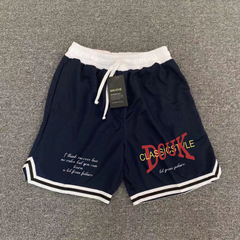 American basketball shorts, quick drying mesh, knee length training pants, striped letters, trendy brand, sports, fitness, running