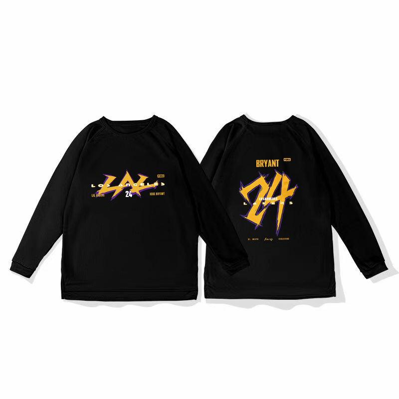 24 Kobe basketball training uniform, quick drying sports top, autumn and winter running fitness shooting suit, long sleeved loose winter