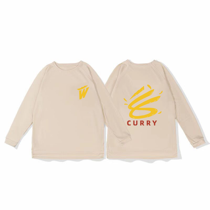 Curry's new mesh quick drying sports shoulder long sleeved T-shirt for men's training, American shooting suit for running, breathable autumn and winter
