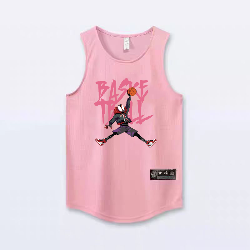 Spider Man dunk niche basketball vest training sleeveless basketball shooting suit sports loose fitness narrow shoulder jersey