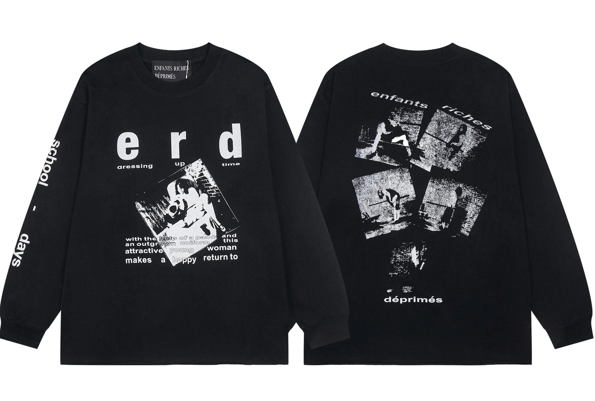 Enfants Riches Déprimés "e r d" Collage Long-Sleeve  - Black