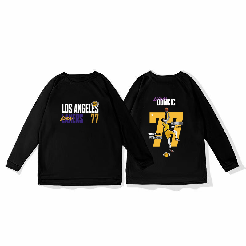 Lakers Dongqi basketball training uniform, quick drying sports top, autumn and winter running fitness shooting suit, long sleeved loose winter