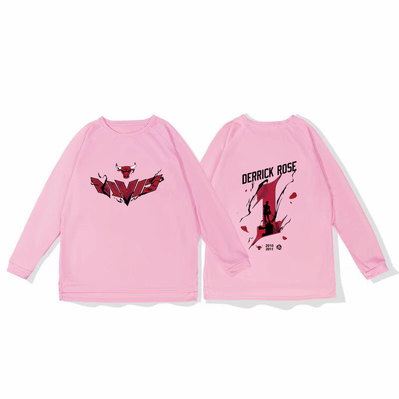 Bulls Rose basketball training uniform, quick drying sports top, autumn and winter running fitness hoodie, shooting suit, long sleeved loose fit
