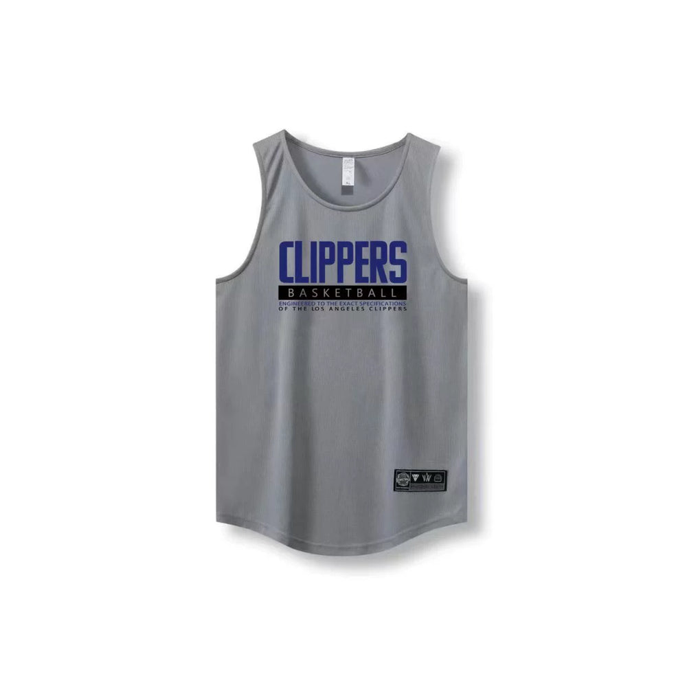 American sports vest men's summer quick drying mesh breathable round neck top training clothes fitness basketball clothes heat team uniform
