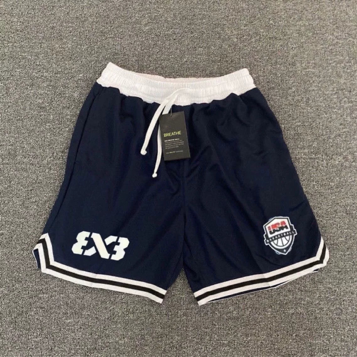 American shorts basketball 3v3 training five point shorts quick drying mesh three on three master tournament sports loose casual pants