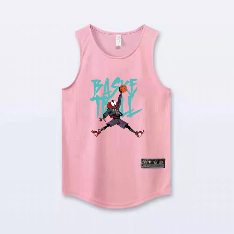 Spider Man dunk niche basketball vest training sleeveless basketball shooting suit sports loose fitness narrow shoulder jersey